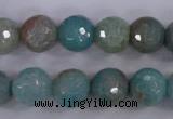 CAG4544 15.5 inches 12mm faceted round fire crackle agate beads