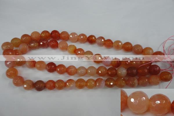 CAG4551 15.5 inches 12mm faceted round agate beads wholesale