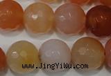 CAG4584 15.5 inches 16mm faceted round agate beads wholesale