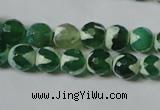 CAG4700 15.5 inches 8mm faceted round tibetan agate beads wholesale