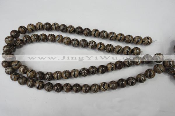 CAG4752 15 inches 10mm round tibetan agate beads wholesale