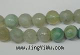 CAG4812 15 inches 8mm faceted round fire crackle agate beads