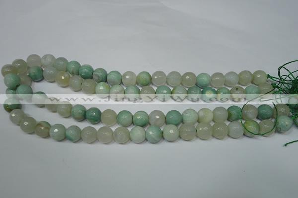 CAG4813 15 inches 10mm faceted round fire crackle agate beads