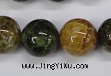 CAG4837 15 inches 18mm round dragon veins agate beads wholesale