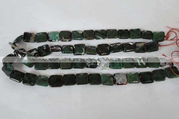 CAG4876 15 inches 14*14mm faceted square fire crackle agate beads