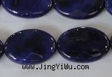 CAG4898 15 inches 18*25mm faceted oval fire crackle agate beads