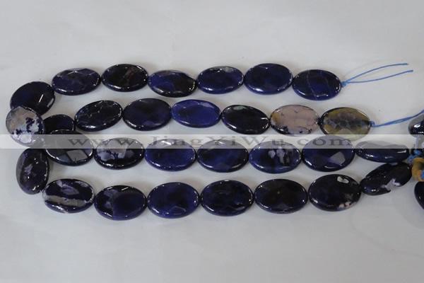 CAG4898 15 inches 18*25mm faceted oval fire crackle agate beads