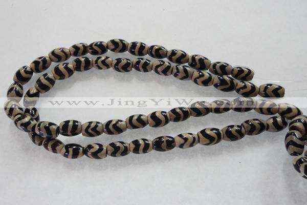 CAG5085 15.5 inches 8*12mm drum tibetan agate beads wholesale