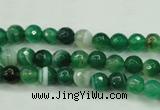CAG5120 15.5 inches 4mm faceted round line agate beads wholesale