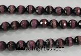 CAG5138 15 inches 6mm faceted round tibetan agate beads wholesale