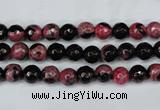 CAG5197 15 inches 6mm faceted round fire crackle agate beads