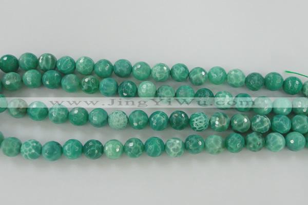 CAG5310 15.5 inches 6mm faceted round peafowl agate gemstone beads