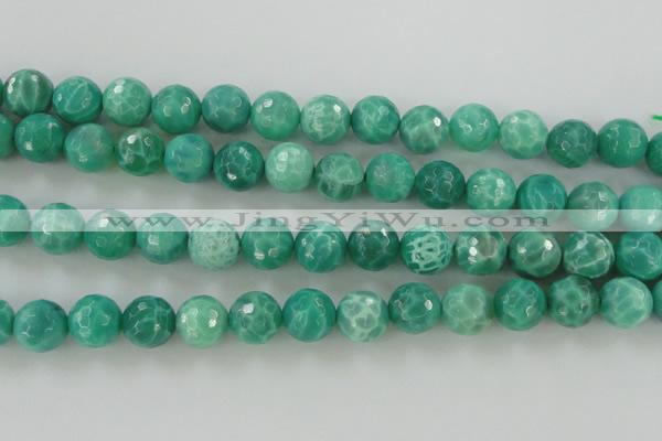 CAG5313 15.5 inches 12mm faceted round peafowl agate gemstone beads