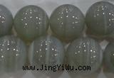 CAG5326 15.5 inches 18mm round grey line agate beads wholesale