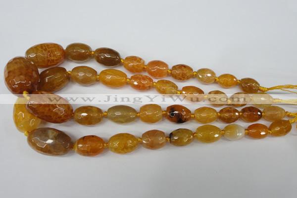 CAG5406 10*14mm – 20*30mm faceted drum dragon veins agate beads