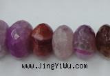 CAG5413 8*12mm – 13*22mm faceted rondelle dragon veins agate beads