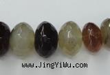CAG5418 8*12mm – 13*22mm faceted rondelle dragon veins agate beads