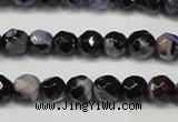 CAG5655 15 inches 4mm faceted round fire crackle agate beads