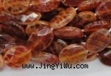 CAG575 15.5 inches 15*20mm faceted oval natural fire agate beads