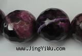 CAG5885 15 inches 20mm faceted round fire crackle agate beads