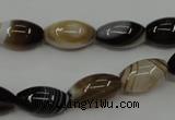 CAG5912 15 inches 8*16mm rice Madagascar agate gemstone beads