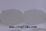 CAG5981 15.5 inches 18*25mm oval white agate gemstone beads
