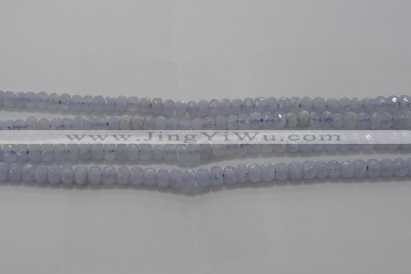 CAG5992 15.5 inches 3*5mm faceted rondelle blue lace agate beads