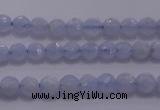 CAG5995 15.5 inches 4mm faceted round blue lace agate beads