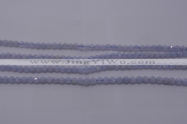 CAG5995 15.5 inches 4mm faceted round blue lace agate beads