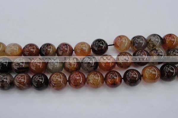CAG6051 15.5 inches 20mm round dragon veins agate beads