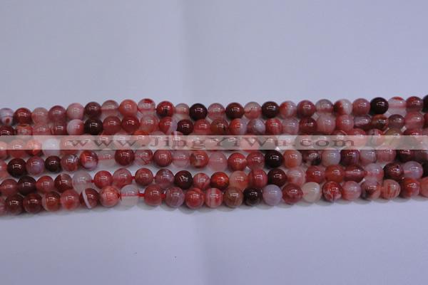CAG6111 15.5 inches 6mm round south red agate gemstone beads
