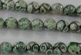 CAG6411 15 inches 12mm faceted round tibetan agate gemstone beads