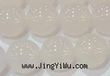 CAG6505 15.5 inches 14mm round Brazilian white agate beads