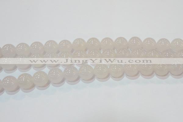 CAG6505 15.5 inches 14mm round Brazilian white agate beads