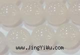 CAG6506 15.5 inches 16mm round Brazilian white agate beads
