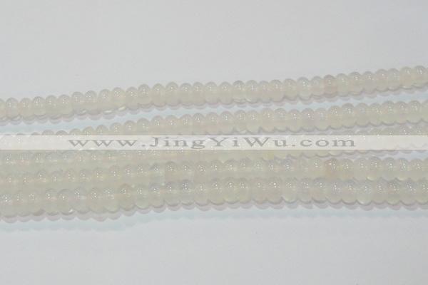 CAG6521 15.5 inches 5*8mm rondelle Brazilian white agate beads