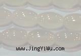 CAG6526 15.5 inches 10*14mm rice Brazilian white agate beads