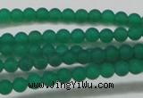 CAG6565 15.5 inches 3mm round matte green agate beads wholesale