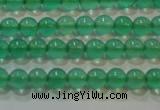 CAG6600 15.5 inches 2mm round green agate gemstone beads