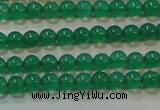 CAG6601 15.5 inches 2mm round green agate gemstone beads