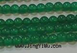 CAG6602 15.5 inches 3mm round green agate gemstone beads