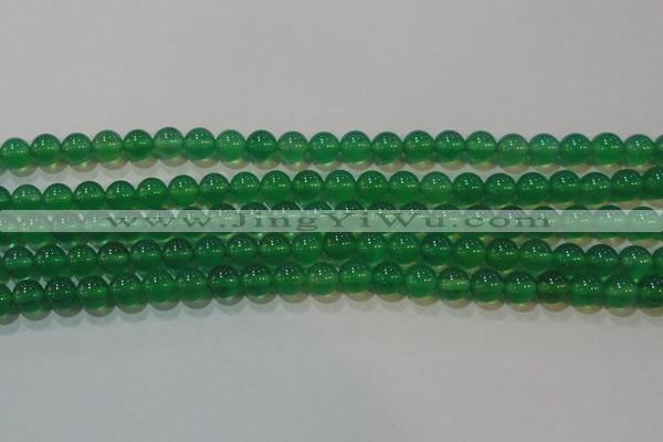 CAG6604 15.5 inches 6mm round green agate gemstone beads