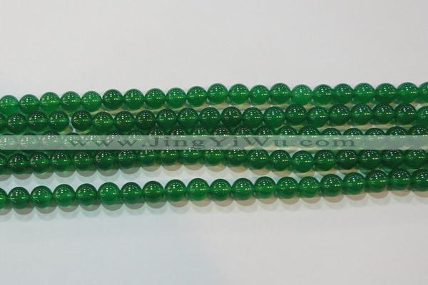 CAG6605 15.5 inches 8mm round green agate gemstone beads