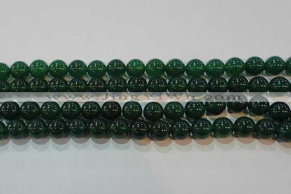 CAG6607 15.5 inches 12mm round green agate gemstone beads