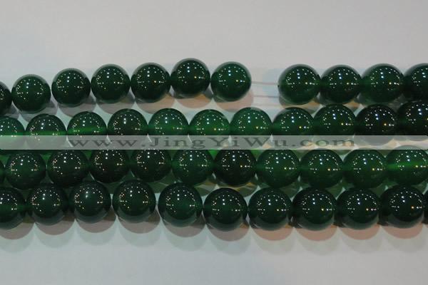 CAG6609 15.5 inches 16mm round green agate gemstone beads