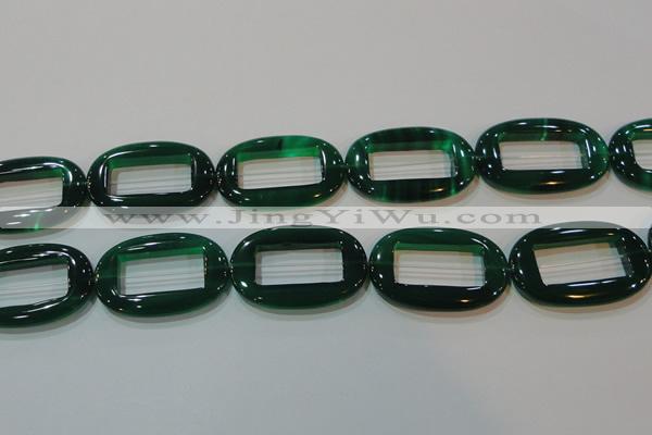 CAG6646 15.5 inches 25*38mm oval green agate gemstone beads