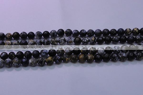 CAG6651 15.5 inches 6mm round blue ocean agate gemstone beads