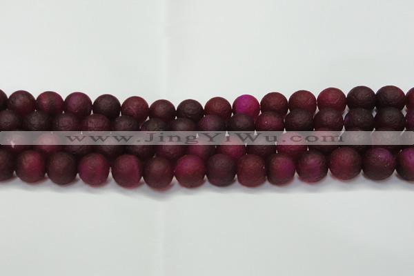 CAG6711 15 inches 10mm round plum pilates agate beads