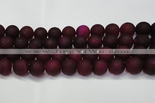 CAG6715 15 inches 18mm round plum pilates agate beads