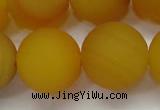CAG6724 15 inches 16mm round yellow pilates agate beads